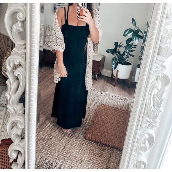 Y2K Victoria’s Secret curve hugging stretch ribbed bra top maxi dress - Picture 3 of 6